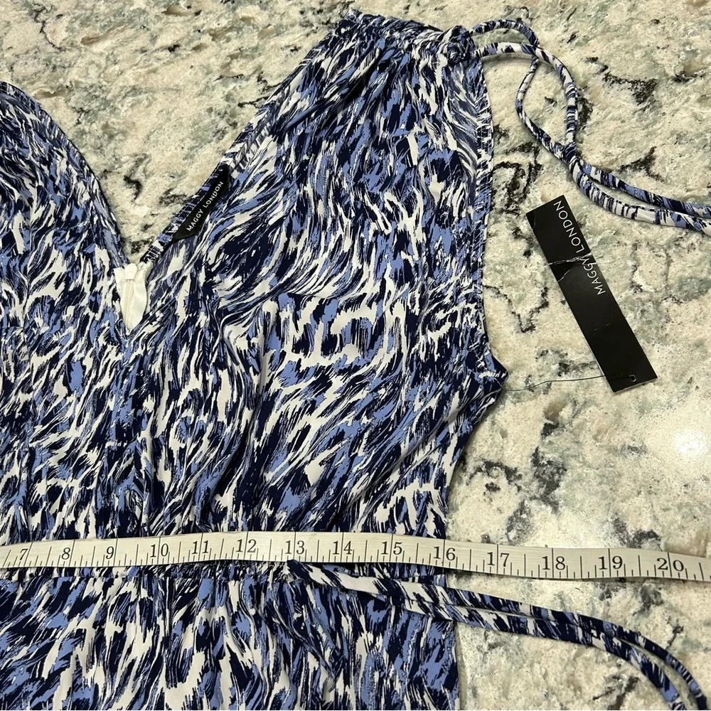 NWT Maggy London Ladies Size 14 Sleeveless Tiered Maxi Dress